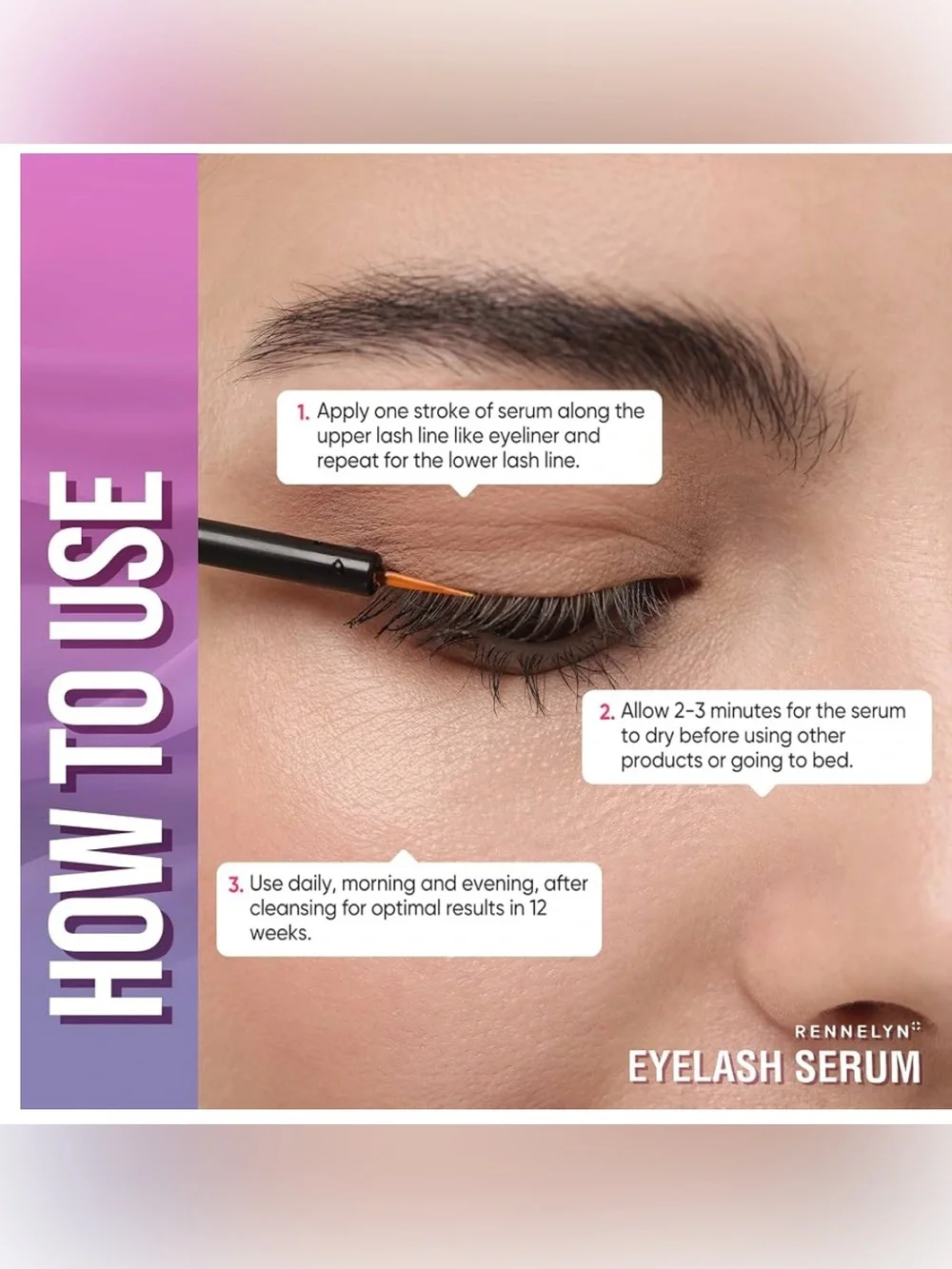 Rennelyn Advanced Lash Serum- 2 Month Supply- Exp 10/2027